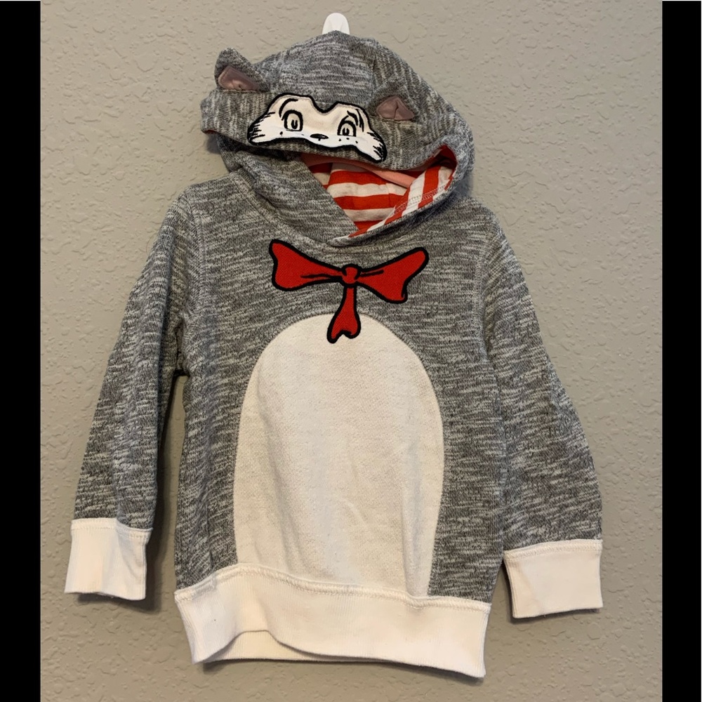 Dr. Seuss Cat in the Hat Hoodie Sweatshirt 2T EUC